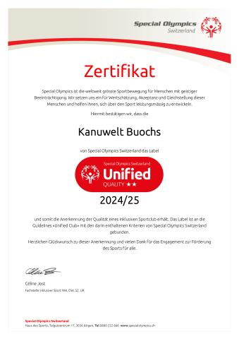 Zertifikat Unified Quality